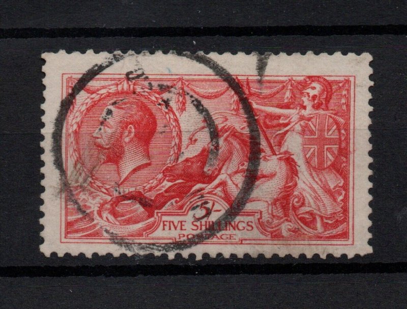 GB KGV 1915 5/- bright carmine DLR fine CDS used SG409 WS27983