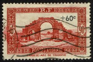 Algeria #B38  Used - Arch of Triumph Surcharged (1942)