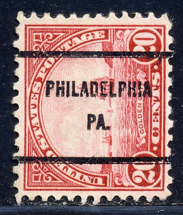 Philadelphia PA, 698-61 Bureau Precancel, 20¢ Golden Gate