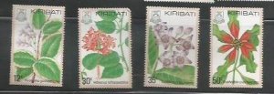 KIRIBATI - 1980 - Flowers - Perf 4v Set - Mint Never Hinged