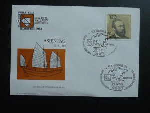 UPU world postal congress day of Asia cover Germany 1984