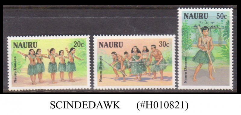 NAURU - 1987 TRIBAL DANCES - 3V - MINT NH