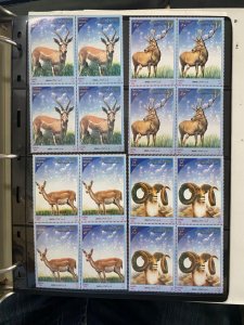 IRAN 2003 deer stamp block set animals wild life stamps Large 2.75x1.75