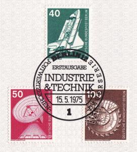 Germany Berlin ETB 6 / 1975 SC #9N363, 9N364, 9N368 Industry.