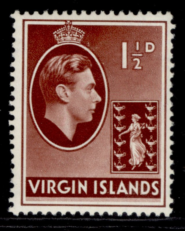 BRITISH VIRGIN ISLANDS GVI SG112a, 1½d red-brown, M MINT. 