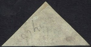 CAPE OF GOOD HOPE 1855 TRIANGLE 1D PERKINS BACON PRINTING USED 