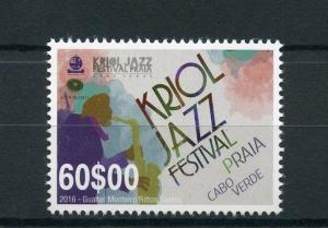 Cape Verde 2016 MNH Kriol Jazz Festival Praia Cabo Verde 1v Set Music Stamps