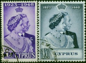 Cyprus 1948 RSW Set of 2 SG166-167 Fine Used