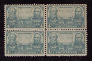 US Sc# 788 MNH FVF Blk4 Robert E. Lee Stonewall Jackson