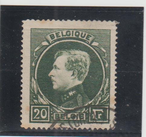 Belgium  Scott#  213  Used  (1929 King Albert)