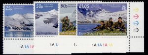 SOUTH GEORGIA & SANDWICH ISLANDS QEII SG435-438, 2007 Liberation set, NH MINT.