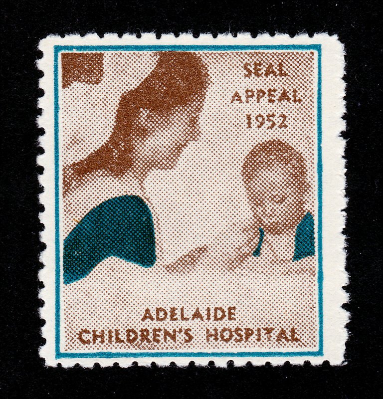 AUSTRALIA ADELAIDE CHILDREN'S HOSPITAL SEAL APPEAL CHARITY POSTER STAMP 1952 