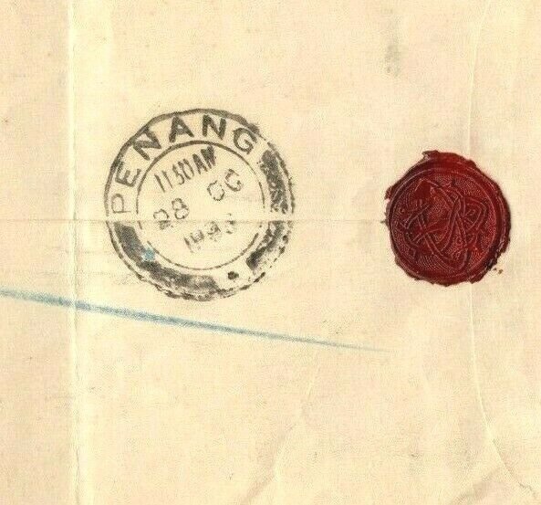 Malaya STRAITS KGV Cover PENANG Registered GB London 1933{samwells-covers}EP337