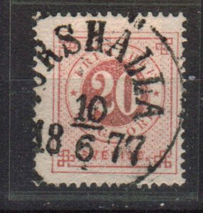 SWEDEN STAMPS . 1872, Sc.#23, USED