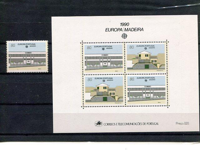 Portugal  madeira 1991  Europa mini sheet   Mint VF NH