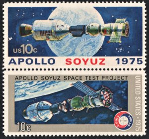 SC#1569-70 10¢ Apollo-Soyuz Mission Pair (1975) MNH