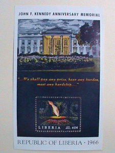 ​LIBERIA STAMP:-1966- JOHN F. KENNEDY ANNIVERSARY MEMORIAL: MNH S/S  SHEET