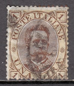 Italy - Scott #56 - Used - Toning, blue ink on reverse - SCV $24.00