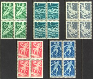 Netherlands Sc# B189-B193 MNH block/4 1948 Child Welfare