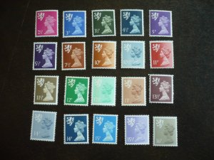 Stamps - Scotland -Scott#SMH1 - SMH62 - Mint Never Hinged Part Set of 43 Machins