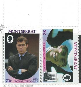 Montserrat #515-516A Royal Wedding (MNH) CV $1.70