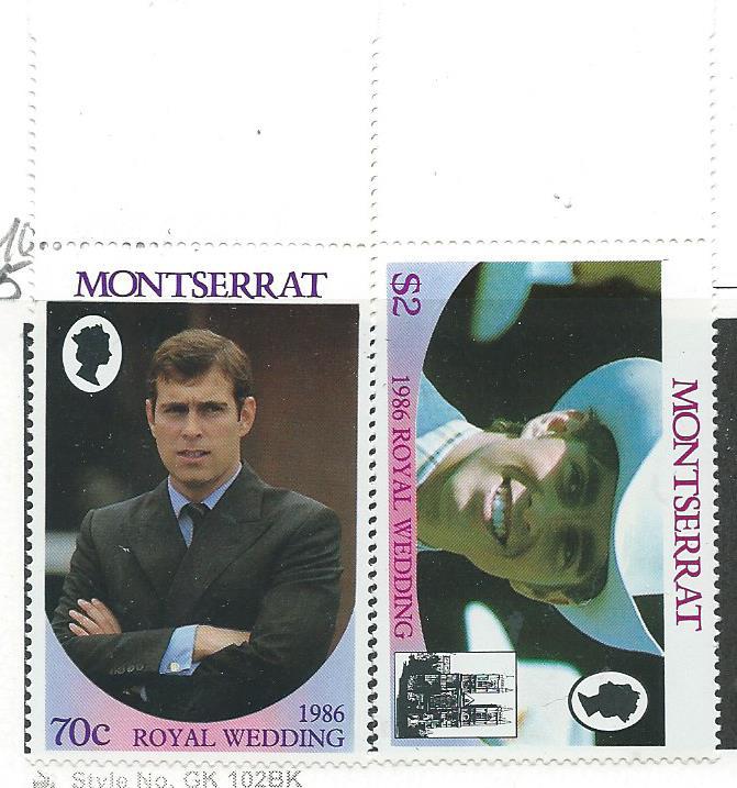 Montserrat #515-516A Royal Wedding (MNH) CV $1.70