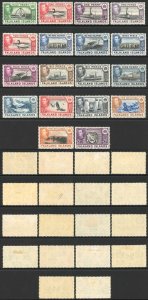 Falkland Islands SG146/50 1938-50 KGVI Set of 18 Wmk Mult Script CA M/M