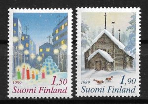 1989 Finland 808-9 Christmas C/S of 2 MNH