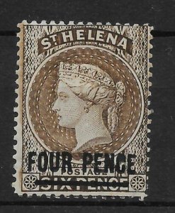 ST.HELENA SG43c 1894 4d SEPIA MTD MINT 