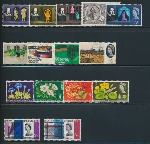 GB Pre-decimal QEII 1964 Complete Commemorative Collection (4 sets) Superb M/N/H