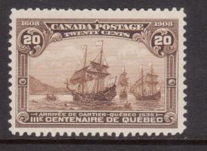 Canada #103 VF/NH **With Certificate**