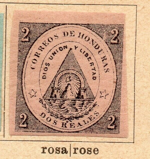 Honduras 1865 Early Issue Fine Mint Hinged 2r. NW-11865