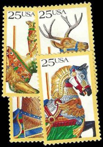 PCBstamps   US #2390-2393 Sgls  $1.00(4x25c) Carousel, MNH, (3)