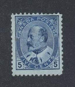 Canada Edward VII Mint Stamp #91-5c MH Fine Guide Value = $100.00