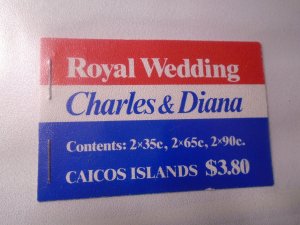 Caicos Islands  #  Royal Wedding   MNH   complete booklet