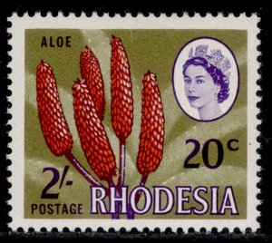 RHODESIA QEII SG411, 2s 20c dull red violet & sage-green, NH MINT.