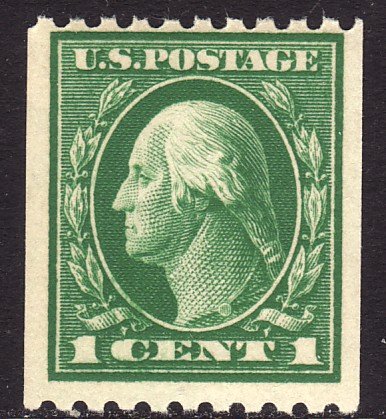 1914 U.S George Washington 1¢ Perf 10 coil horizontal MNH Sc# 441 CV $2.00