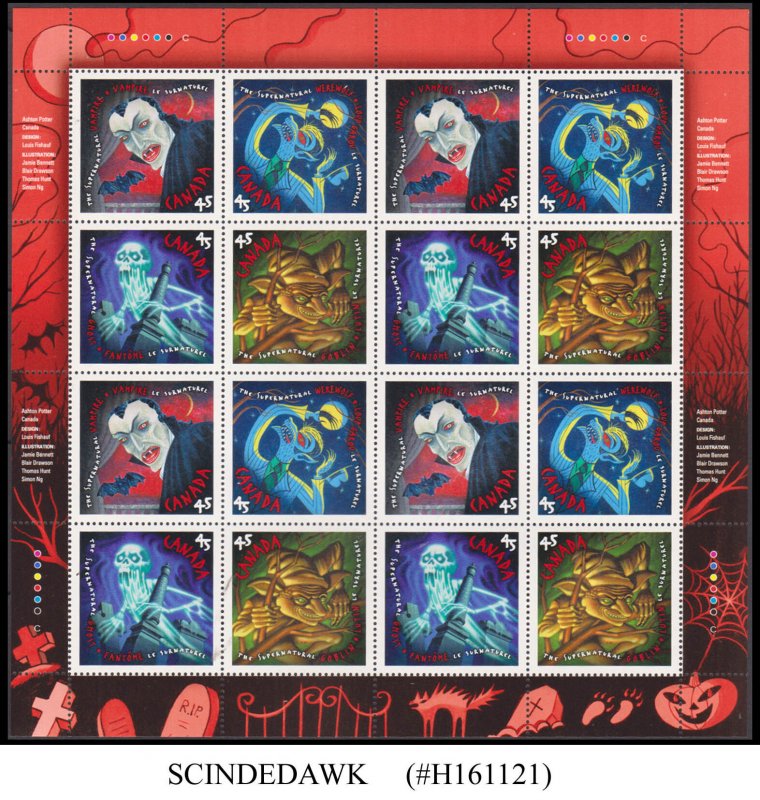 CANADA - 1997 THE HAUNTED HOUSE STAMP - FOLDER ( 1M/S MNH)