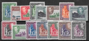 ST.VINCENT SG149/59 1938-47 DEFINITIVE SET OF 15 MTD MINT