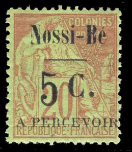 MOMEN: FRENCH COLONIES NOSSI BE SC #J8 MINT OG H LOT #66048