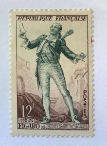 France 1953 Scott 690 MH -  12fr, Theater characters, Figaro  by Beaumarchais