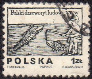 Poland 2070 - Used - 1z Angler / Fish (1974) (1)