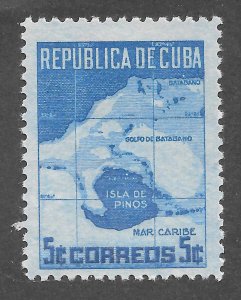 Cuba Scott 437 Unused LHOG - 1949 20th of Isle of Pines Ownership - SCV $4.00