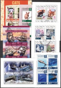 {16} Solomon Islands x 18 Different Topical Sheets Used 3 scans