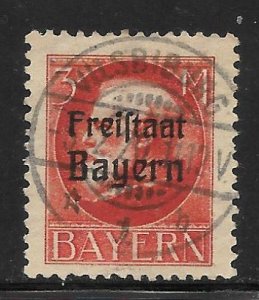 Bavaria - Scott #208 3M Scarlet  F VF  Used