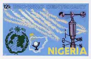 Nigeria 1973 IMO & WMO Centenary - original hand-pain...