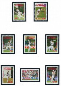 St Vincent Grenadines 606-13 MNH Specimen 1988 Cricket (KA)(ad4355)