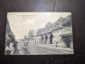 1925 Ceylon RPPC Postcard Cover Colombo to Osaka Japan