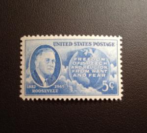 Scott #933 F.D.Roosevelt, MINT, XF, NH