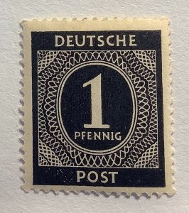 Germany 1946 Scott 530 MNH - 1pf, Numeral